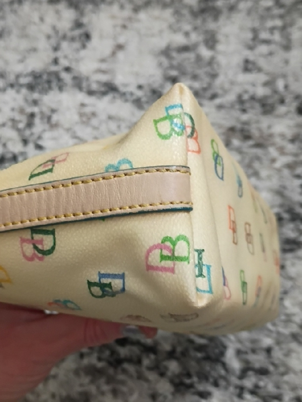 Dooney & Bourke Yellow Multicolor Logo Hobo Shoulder Bag - Picture 5 of 10